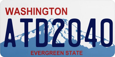 WA license plate ATD2040