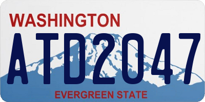 WA license plate ATD2047