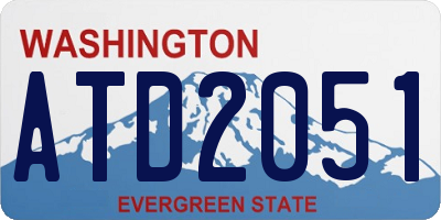 WA license plate ATD2051