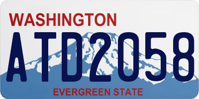 WA license plate ATD2058