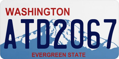 WA license plate ATD2067