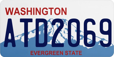 WA license plate ATD2069