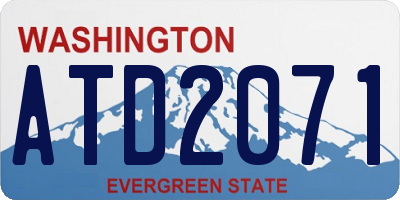 WA license plate ATD2071