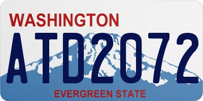 WA license plate ATD2072