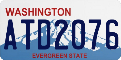 WA license plate ATD2076