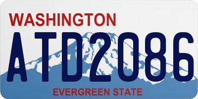 WA license plate ATD2086