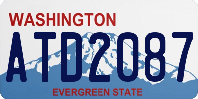 WA license plate ATD2087