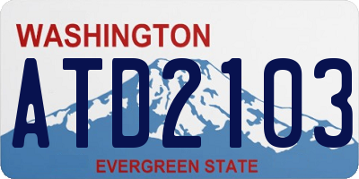 WA license plate ATD2103