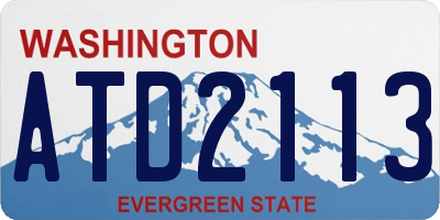 WA license plate ATD2113