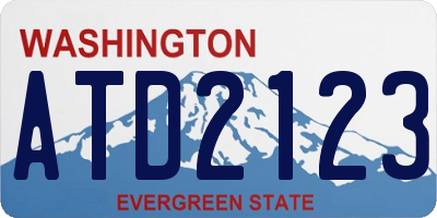 WA license plate ATD2123