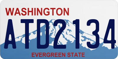 WA license plate ATD2134