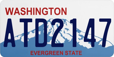 WA license plate ATD2147