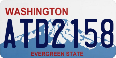 WA license plate ATD2158