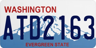 WA license plate ATD2163