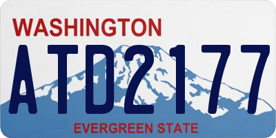 WA license plate ATD2177