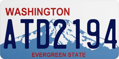 WA license plate ATD2194