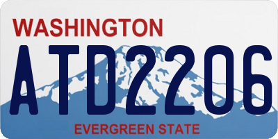 WA license plate ATD2206