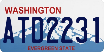 WA license plate ATD2231