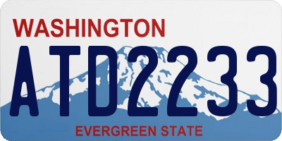 WA license plate ATD2233