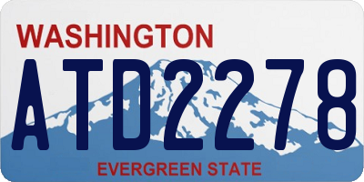 WA license plate ATD2278