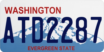 WA license plate ATD2287