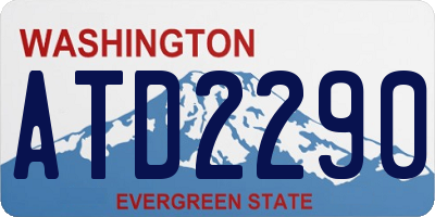 WA license plate ATD2290