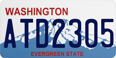 WA license plate ATD2305