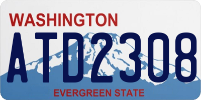 WA license plate ATD2308