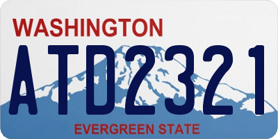 WA license plate ATD2321