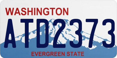 WA license plate ATD2373