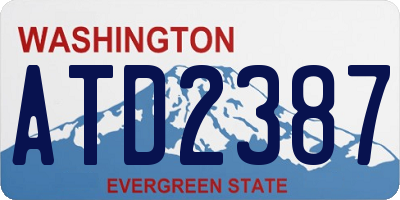 WA license plate ATD2387