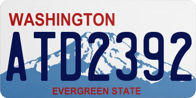 WA license plate ATD2392