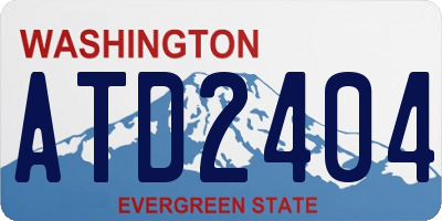 WA license plate ATD2404