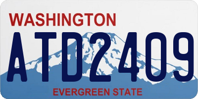 WA license plate ATD2409
