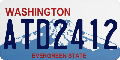 WA license plate ATD2412