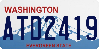 WA license plate ATD2419