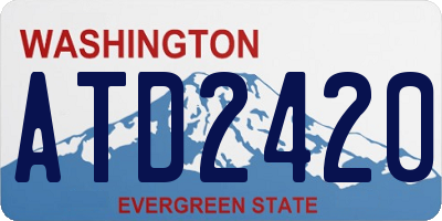WA license plate ATD2420