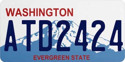 WA license plate ATD2424