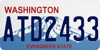 WA license plate ATD2433