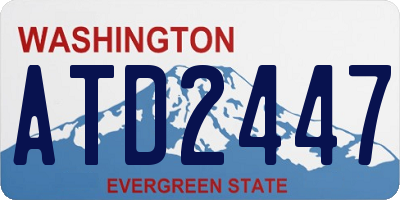 WA license plate ATD2447