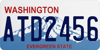 WA license plate ATD2456