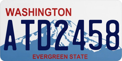 WA license plate ATD2458