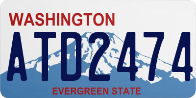 WA license plate ATD2474