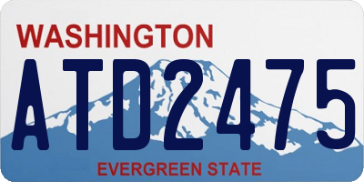 WA license plate ATD2475