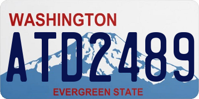 WA license plate ATD2489
