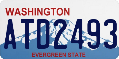 WA license plate ATD2493
