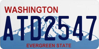 WA license plate ATD2547