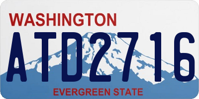 WA license plate ATD2716