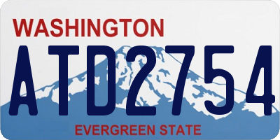 WA license plate ATD2754