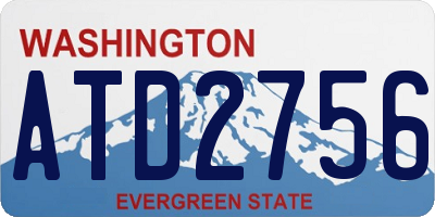 WA license plate ATD2756